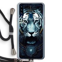 Darkness Tiger: Samsung Galaxy A20s Transparant Hoesje met koord