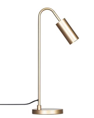 Minimalistische tafellamp mat goud met schakelaar en GU10 fitting By Rydens Curve