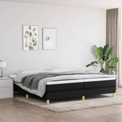 Bedframe zonder matras stof zwart 200x200 cm