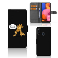 Samsung Galaxy A20s Leuk Hoesje Giraffe - thumbnail