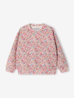 Sweater voor meisjes met bloemenprint meerkleurig