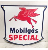 Mobilgas Special Pegasus Logo Emaille Bord Shaped