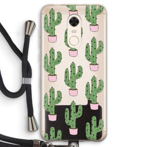 Cactus Lover: Xiaomi Redmi 5 Transparant Hoesje met koord