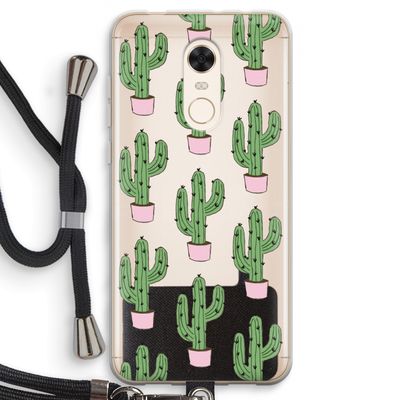 Cactus Lover: Xiaomi Redmi 5 Transparant Hoesje met koord