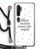 Confetti: Xiaomi Mi Note 10 Transparant Hoesje met koord