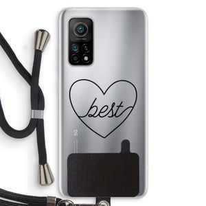 Best heart black: Xiaomi Mi 10T 5G Transparant Hoesje met koord