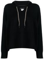 Fabiana Filippi hooded V-neck jumper - Noir - thumbnail