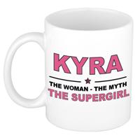 Kyra cadeau mok - Woman Myth Supergirl - naam koffiemok - 300 ml - collega - moederdag