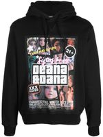 DSQUARED2 hoodie en coton à imprimé graphique - Noir - thumbnail