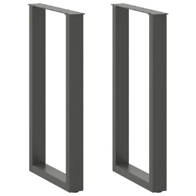 Bartafelpoten 2 st U-vormig 40x(90-91) cm staal antraciet