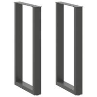 Bartafelpoten 2 st U-vormig 40x(90-91) cm staal antraciet
