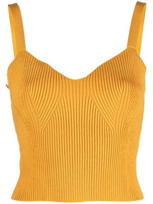 Vince brassière en maille à design nervuré - Jaune