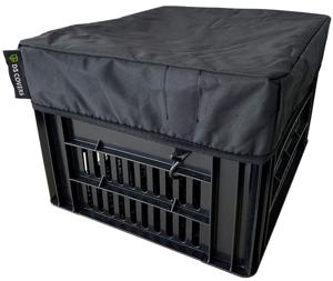 Ds covers Fietskrathoes Crate L voor kratten t/m 40 x 50 cm zwart