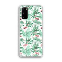 Flamingo bladeren: Samsung Galaxy S20 Transparant Hoesje