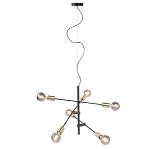 Hanglamp Sticks zwart 6 lichts