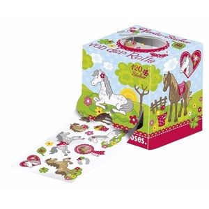 120 paarden stickers op een rol