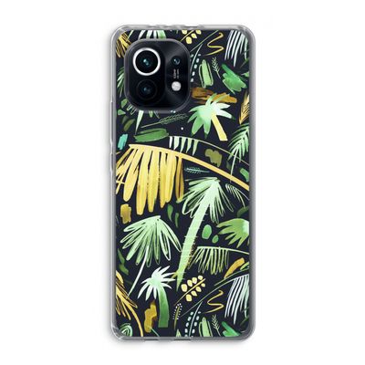 Tropical Palms Dark: Xiaomi Mi 11 Transparant Hoesje