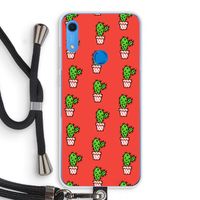 Mini cactus: Huawei Y6s Transparant Hoesje met koord