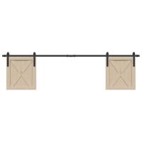 VidaXL Ophangset voor schuifdeur 200 cm koolstofstaal