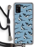 Narwhal: Samsung Galaxy A41 Transparant Hoesje met koord Narwhal: Samsung Galaxy A41 Transparant Hoesje met koord