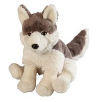Pluche grijze wolf/wolven knuffel 30 cm speelgoed   - - thumbnail
