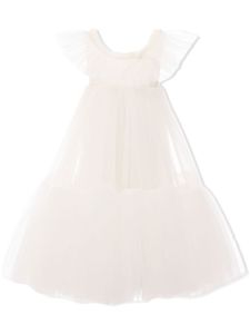 Tulleen robe en tulle Beck à volants - Blanc