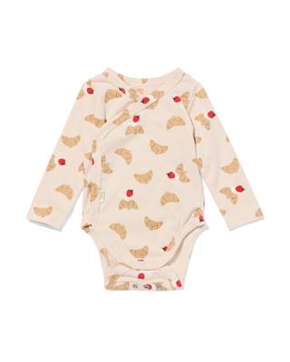 HEMA Newborn meegroei overslagromper ecru (ecru)