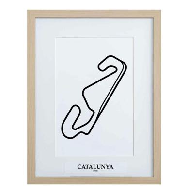 Formule 1 Circuit Catalunya Spanje 3D Print - Hout