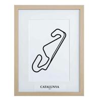 Formule 1 Circuit Catalunya Spanje 3D Print - Hout