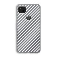 Strepen zwart-wit: Google Pixel 4a Transparant Hoesje