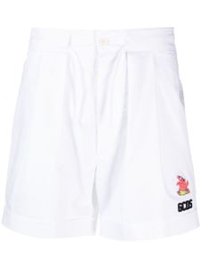 GCDS short en coton à patch logo - Blanc