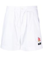 GCDS short en coton à patch logo - Blanc - thumbnail