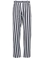 Moschino striped straight-leg trousers - Noir - thumbnail