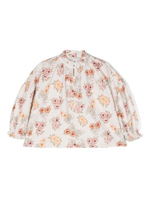 THE NEW SOCIETY blouse à fleurs imprimées - Tons neutres