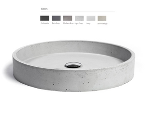 Urbi et Orbi Circum opbouw wastafel 48x10cm antraciet Urbi et Orbi Circum opbouw wastafel 48x10cm antraciet