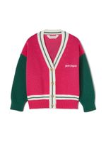 Palm Angels Kids cardigan colour block à imprimé ourson - Rose - thumbnail