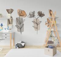 Minimalistische stijl Fotobehang bloemen