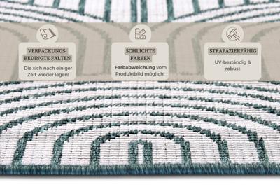 Hanse Home - Flatweave In- and Outdoor reversible carpet Pangli Green - 80x150 cm