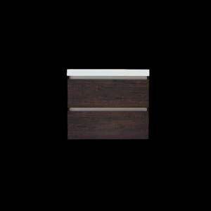 Onderkast Sanilux Trendline Met Greeplijst Aluminium 60x47x52 Cm Brown Oak