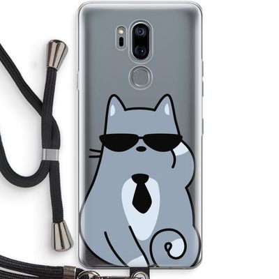 Cool cat: LG G7 Thinq Transparant Hoesje met koord