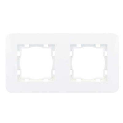 Wit Afdekraam 2 voudig ultra wit RAL9010 8072UW ronde hoeken Eslohe