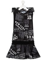 Dkny Kids robe à imprimé graphique - Noir