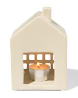 HEMA Theelichthouder 8.4x14.3x10cm keramiek huisje crème