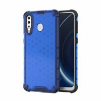 Honingraat schokbestendig PC + TPU Case voor Galaxy M30 (blauw)