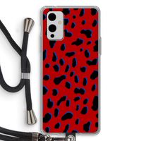 Red Leopard: OnePlus 9 Transparant Hoesje met koord