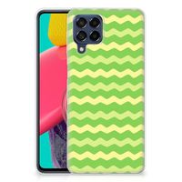 Samsung Galaxy M53 TPU bumper Waves Green - thumbnail