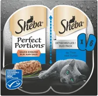Sheba Perfect Portions tonijn in saus multipack 6 x 37,5g