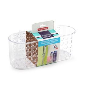 PlasticForte Doucherekje - met zuignappen - transparant - 26 x 12 cm - badrekje - Douche- en badrekjes