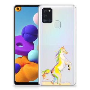 Samsung Galaxy A21s Telefoonhoesje met Naam Horse Color