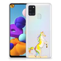 Samsung Galaxy A21s Telefoonhoesje met Naam Horse Color